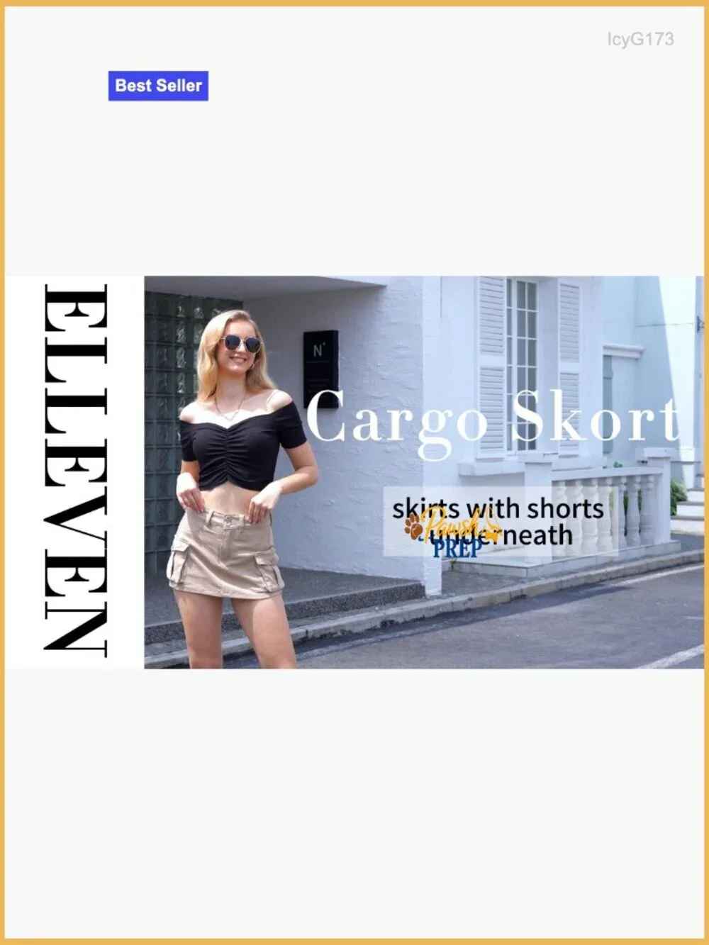 High Stretch Denim Cargo Skort - Y2K Mini Jeans Skirt Shorts with Pockets